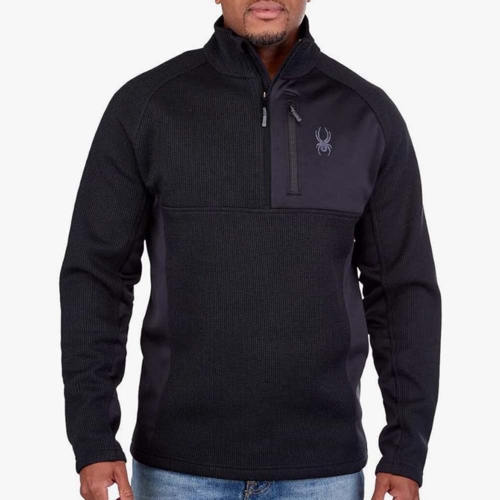 Spyder Men's Gait Half zip jacket, Black, XXL